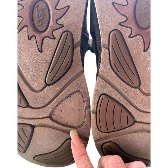 Ugg Rock Star Womens Studded Olive Green Suede Shearling Knee High Boots Sz 8 - Picture 12 of 13